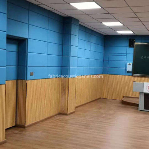 Acoustical Fabric Wall Covering Fabric-Covered Panels Echo Absorbing Panels Fabric Covered Paneling