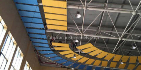 Hanging Sound Baffles Hanging Baffles Materials Sound Absorption System Sound Absorbing Baffles System